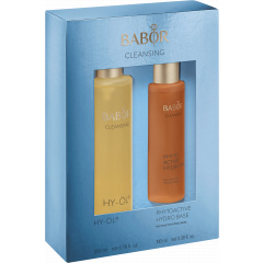 De BABOR CLEANSING iconen HY-Öl en Phytoactive in de gelimiteerde set HY-ÖL & Phytoactive Base