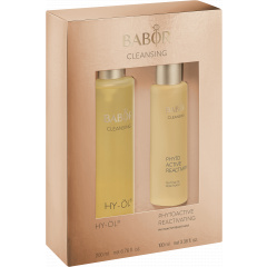 De BABOR CLEANSING iconen HY-Öl en Phytoactive in de gelimiteerde set HY-ÖL & Phytoactive Reactivating